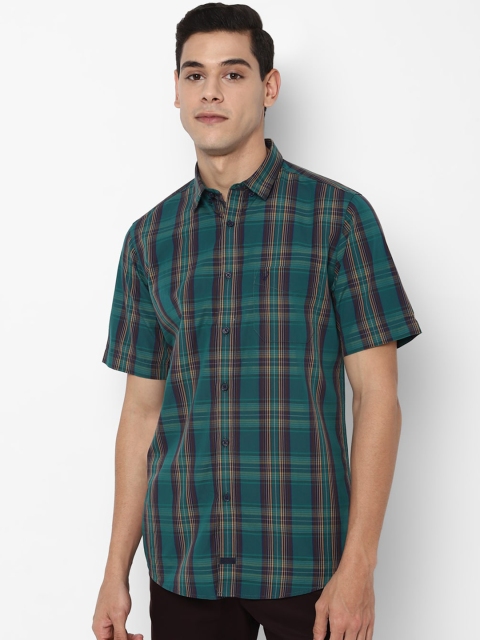 

Allen Solly Men Green Slim Fit Tartan Checks Opaque Checked Casual Shirt