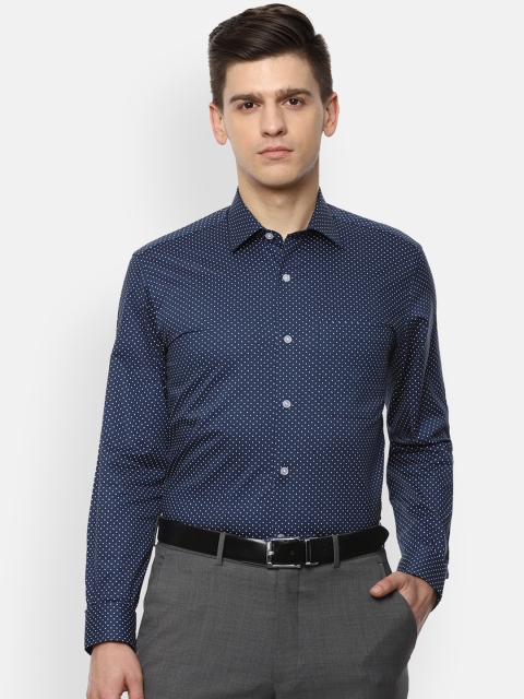 

Louis Philippe Men Navy Blue Slim Fit Printed Formal Shirt