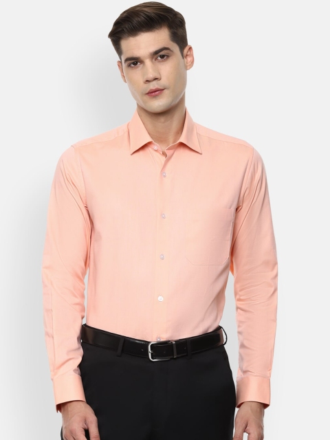 

Louis Philippe Men Peach-Coloured Slim Fit Opaque Formal Shirt