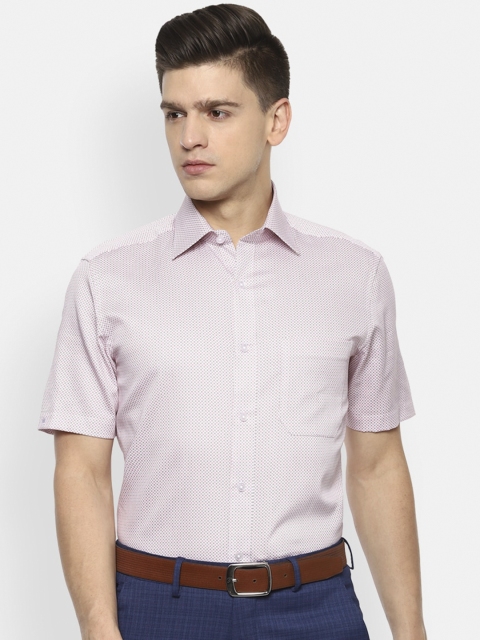 

Louis Philippe Men Pink Printed Formal Shirt