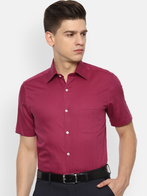 

Louis Philippe Men Red Opaque Formal Shirt