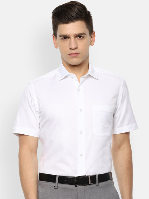 

Louis Philippe Men White Opaque Formal Shirt