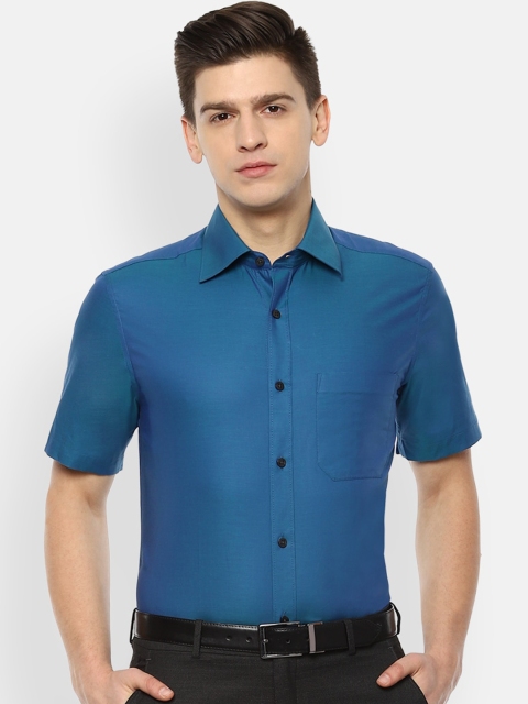 

Louis Philippe Men Blue Opaque Formal Shirt