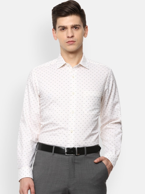 

Louis Philippe Men Beige Slim Fit Opaque Printed Casual Shirt