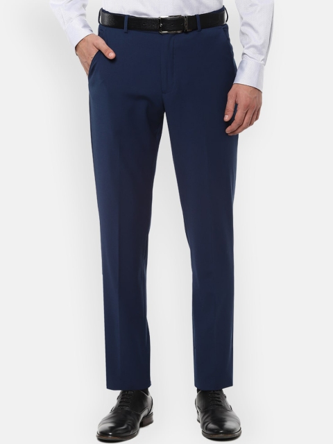 

Louis Philippe Men Navy Blue Slim Fit Formal Trousers