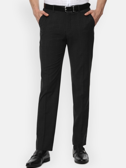 

Louis Philippe Permapress Men Black Formal Trousers