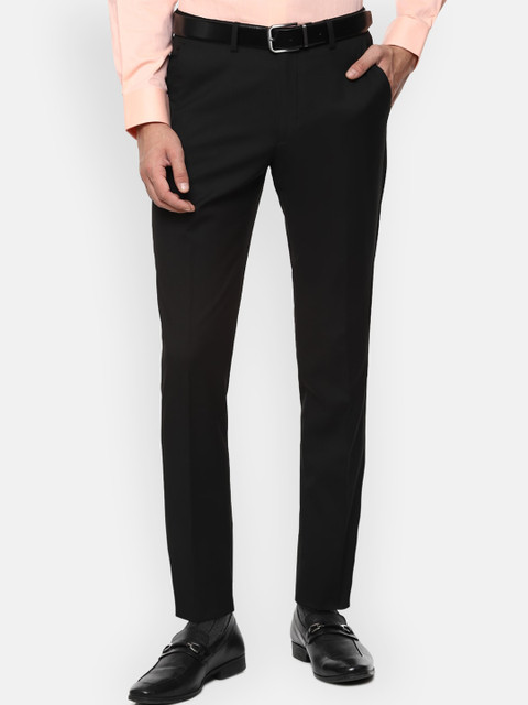 

Louis Philippe Men Black Slim Fit Formal Trousers