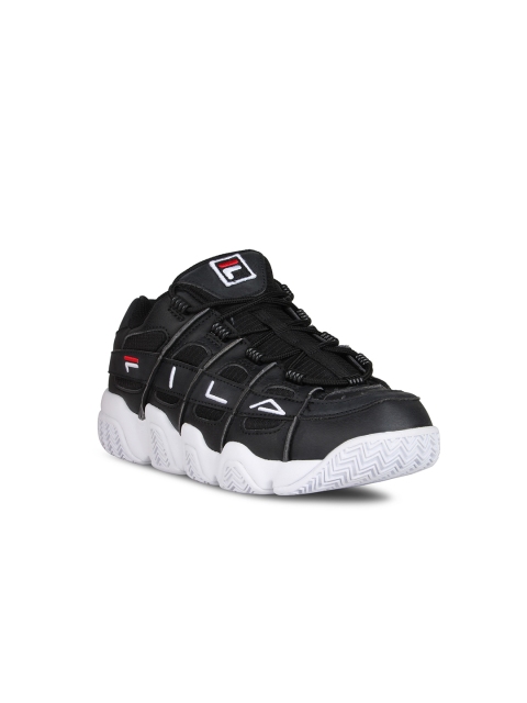 

FILA Women Black Printed Leather Sneakers