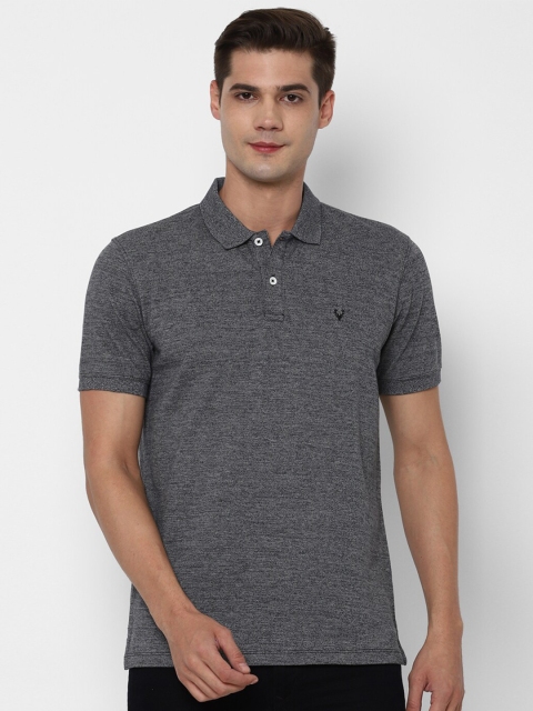 

Allen Solly Men Grey Polo Collar Pure Cotton T-shirt