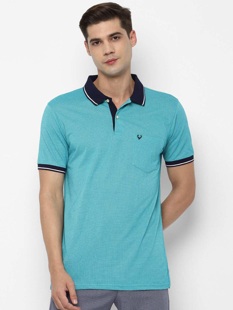 

Allen Solly Men Blue Polo Collar T-shirt