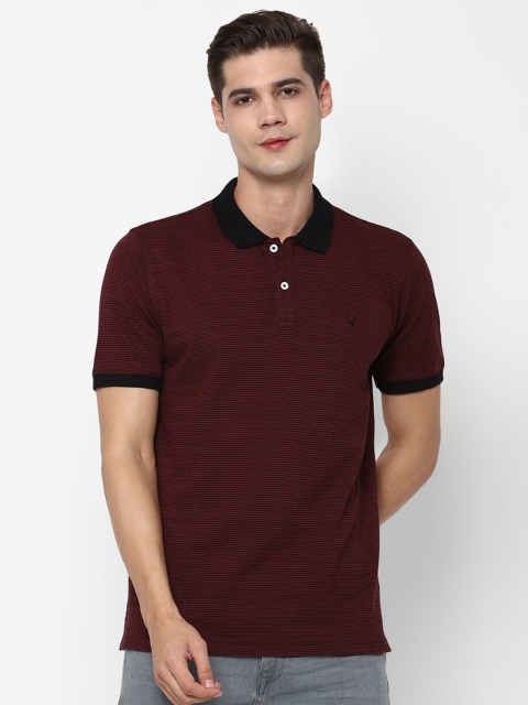 

Allen Solly Men Maroon Polo Collar Pure Cotton T-shirt