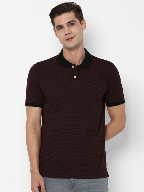 

Allen Solly Men Brown Cotton Polo Collar Pure Cotton T-shirt