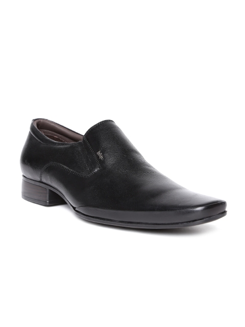

Lee Cooper Men Black Genuine Leather Formal Slip-Ons