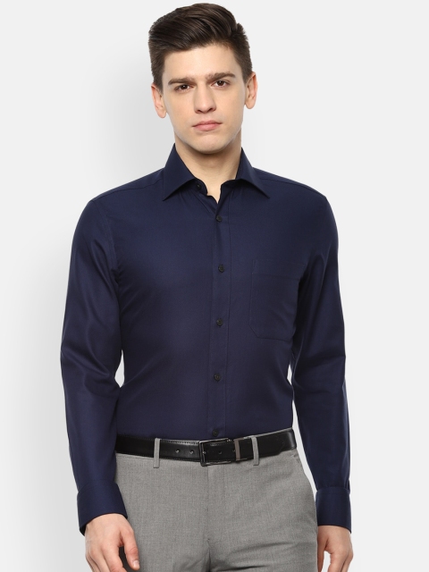 

Louis Philippe Men Navy Blue Formal Shirt