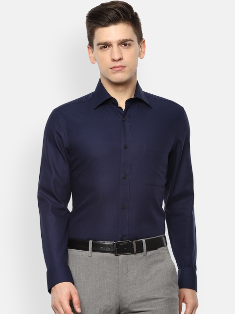 

Louis Philippe Men Navy Blue Formal Shirt