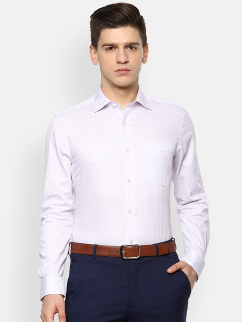 

Louis Philippe Men Purple Striped Casual Shirt