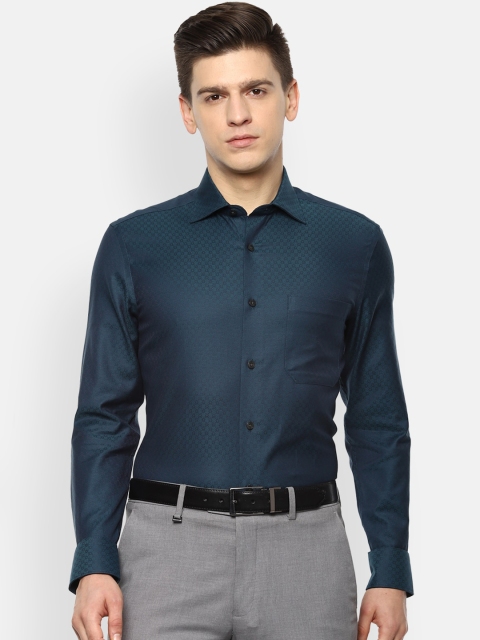 

Louis Philippe Men Navy Blue Formal Shirt