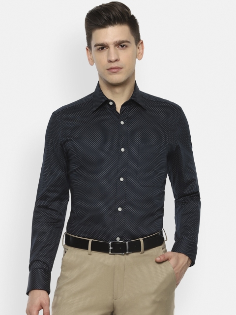 

Louis Philippe Men Navy Blue Printed Formal Shirt