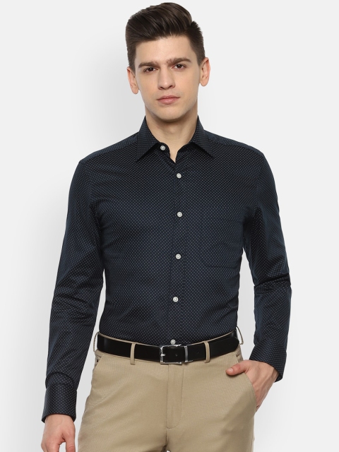 

Louis Philippe Men Navy Blue Printed Formal Shirt