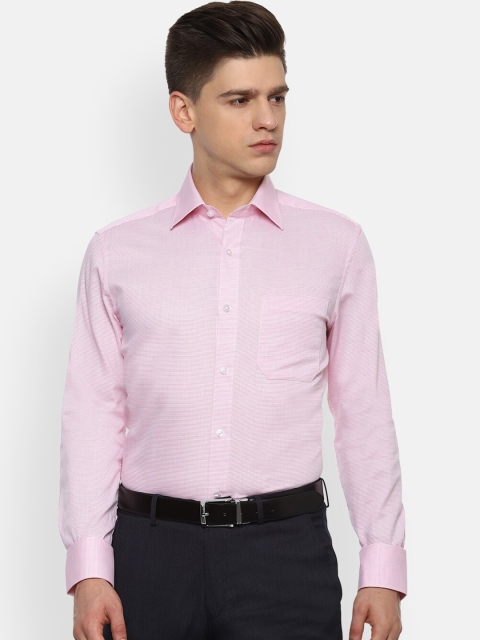 

Louis Philippe Men Pink Pinstripes Opaque Striped Formal Shirt