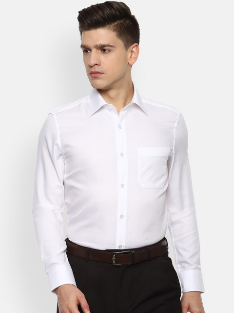 

Louis Philippe Men White Opaque Formal Shirt