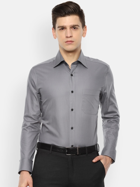 

Louis Philippe Men Grey Opaque Formal Shirt