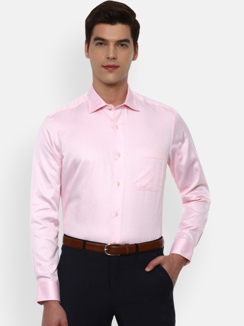 

Louis Philippe Gods & Kings Men Pink Opaque Printed Formal Shirt