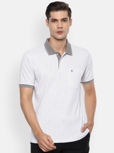 

Louis Philippe Men White Polo Collar T-shirt