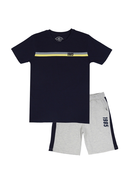 

Masculino Latino Boys Navy Blue Tshirt & Grey Shorts Set