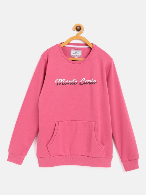 

Monte Carlo Girls Pink Brand Logo Print Sweatshirt