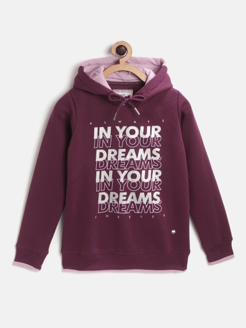 

Monte Carlo Girls Purple Printed Hooded Sweatshirt