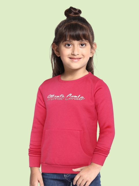 

Monte Carlo Girls Pink & White Brand Logo Print Sweatshirt