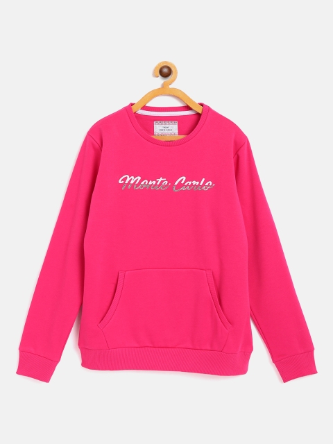 

Monte Carlo Girls Pink Brand Logo Print Sweatshirt