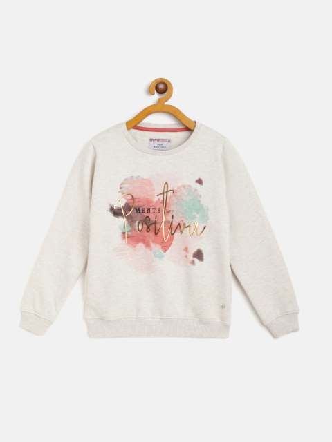 

Monte Carlo Girls Off-White & Pink Typography Print Sweatshirt