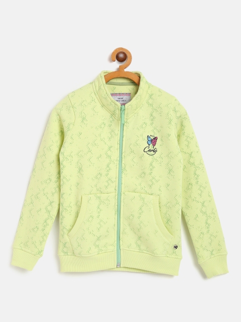 

Monte Carlo Girls Lime Green Printed Sweatshirt
