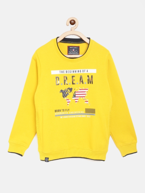 

Monte Carlo Boys Yellow & White Printed Sweatshirt