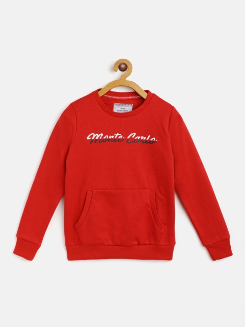 

Monte Carlo Girls Red & White Brand Logo Print Sweatshirt