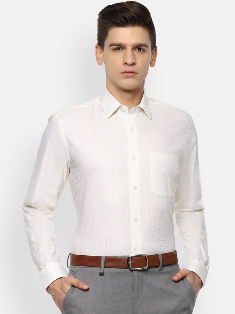 

Luxure by Louis Philippe Men White Opaque Casual Shirt