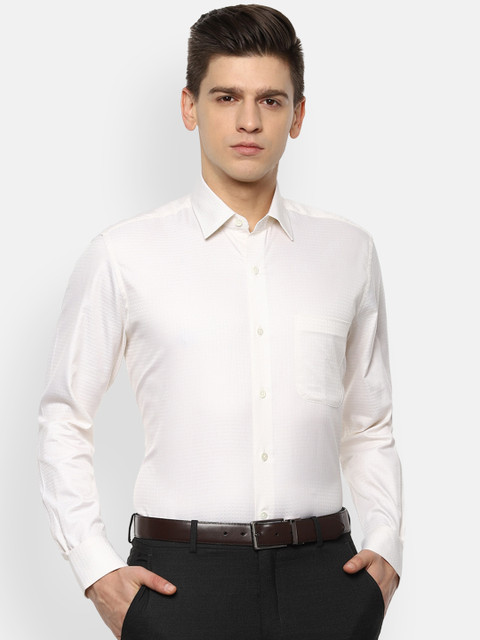 

Luxure by Louis Philippe Men White Opaque Casual Shirt