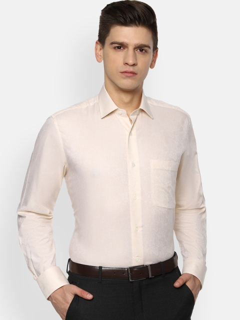 

Luxure by Louis Philippe Men Beige Opaque Casual Shirt