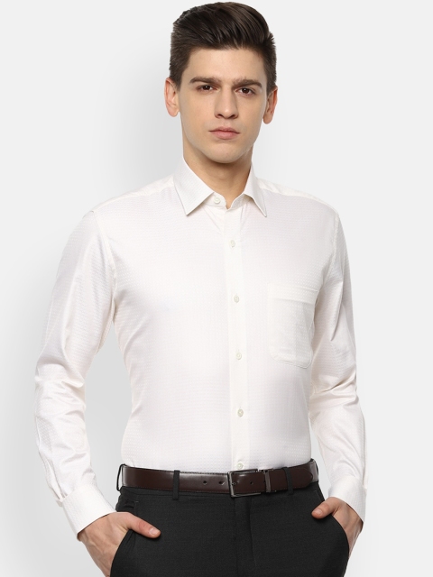 

Luxure by Louis Philippe Men White Opaque Casual Shirt