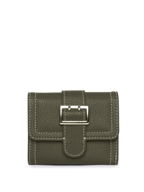 

Lavie Women Green Textured Three Fold Wallet