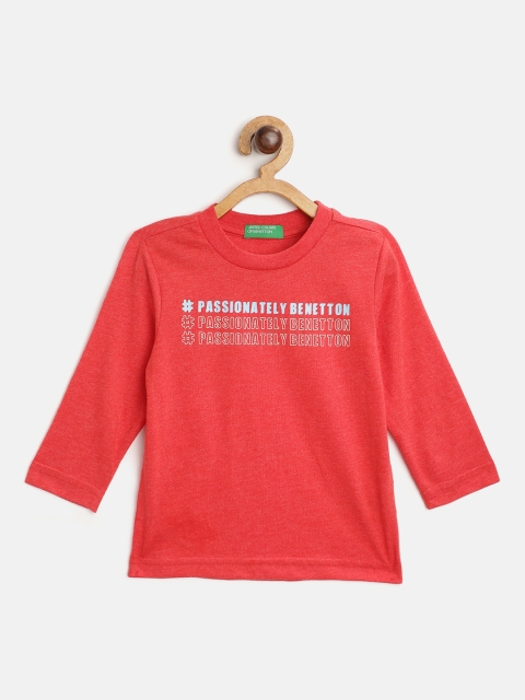 

United Colors of Benetton Boys Red & Blue Printed T-shirt