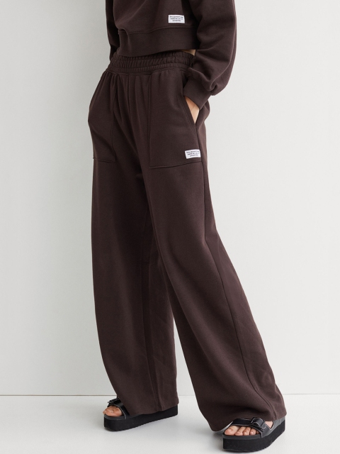 

H&M Brown Solid Wide joggers