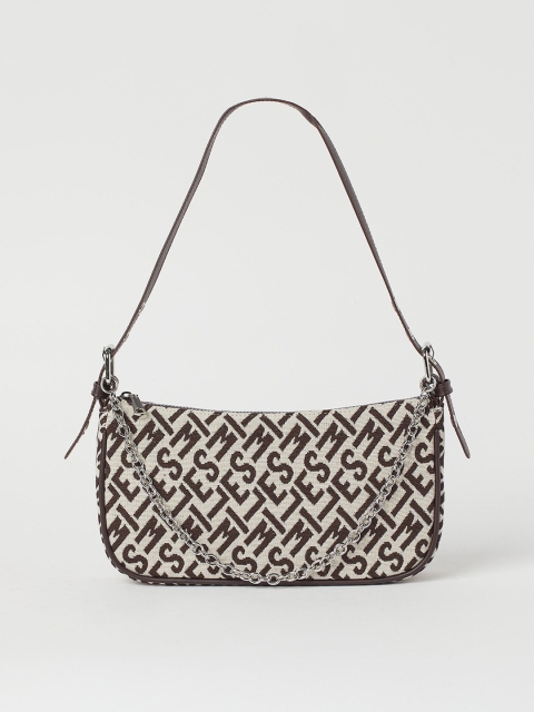 

H&M Women Cream & Brown Small Shoulder Bag
