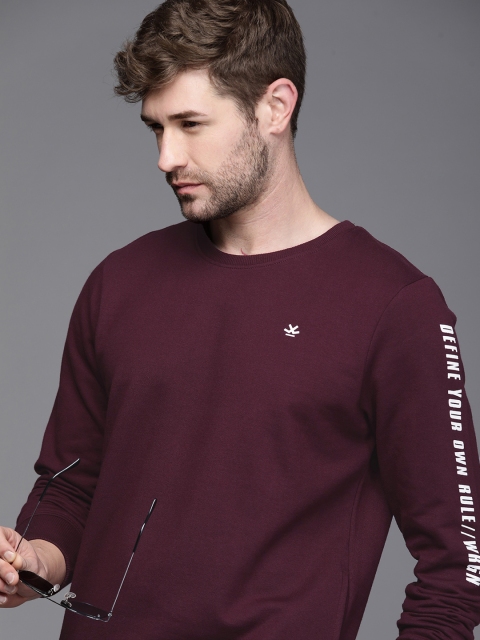 

WROGN Men Maroon Sweatshirt
