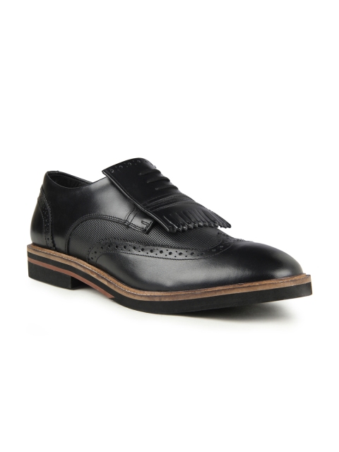 

Blackberrys Men Black Leather Semiformal Shoes