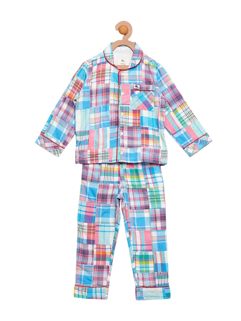 

Cherry Crumble Kids Blue & Pink Checked Night Suit WS-IC-0217