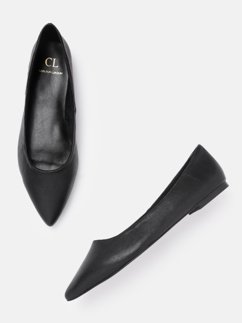 

Carlton London Women Black Solid Ballerinas