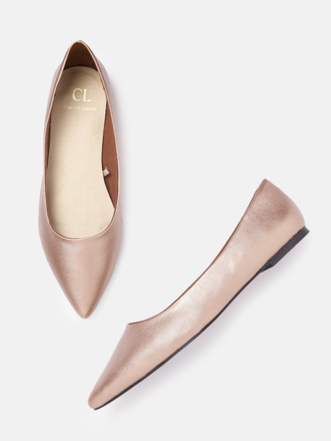 

Carlton London Women Pink Solid Ballerinas Flats